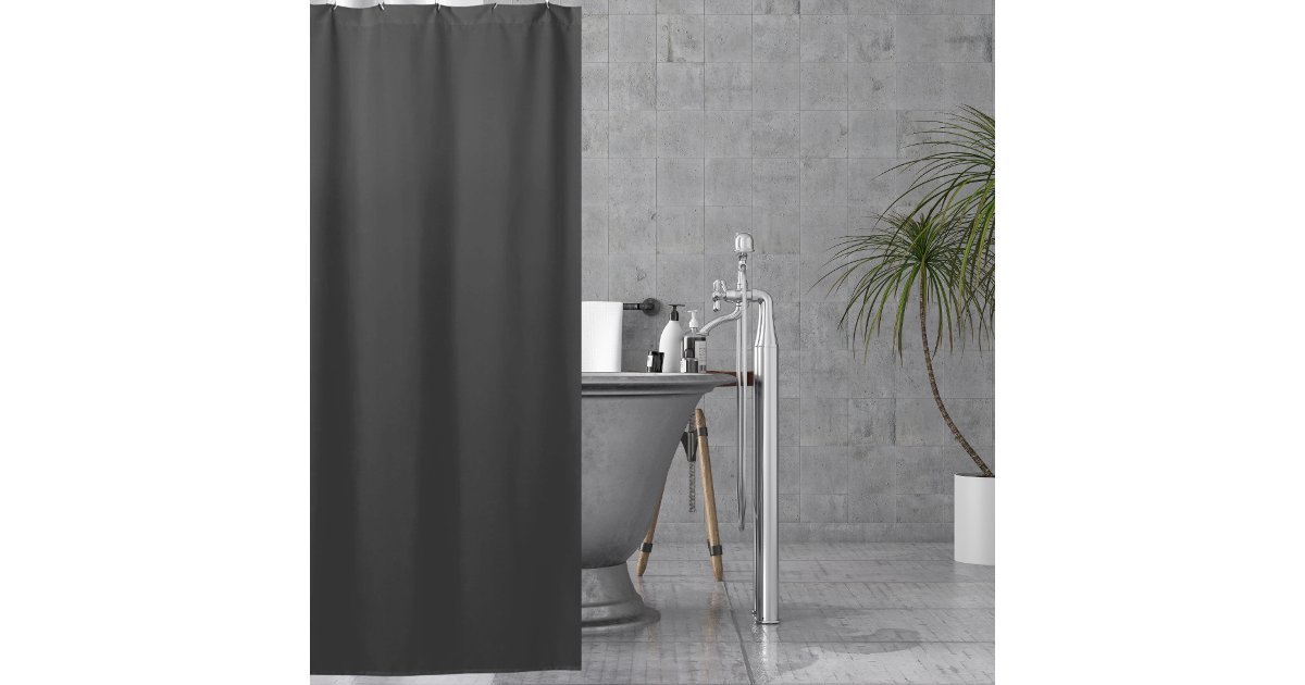 Elegant Stylish Modern Dark Charcoal Gray Shower Curtain Zazzle