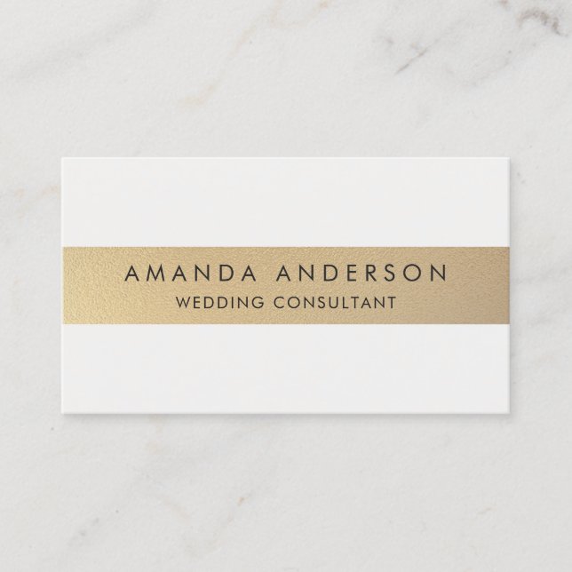 Elegant Stylish Modern Faux Gold | Business Card (Front)