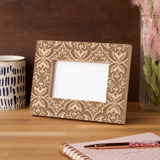 Elegant Stylish Modern Floral Pattern Engraved Frames (Left)