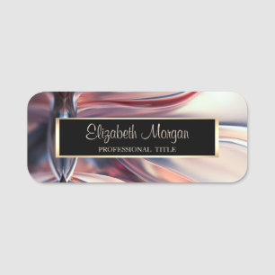 Elegant Stylish Modern, Frame,Abstract Name Tag