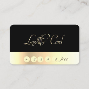 Elegant Stylish Modern ,Gold,Black, Loyalty Card