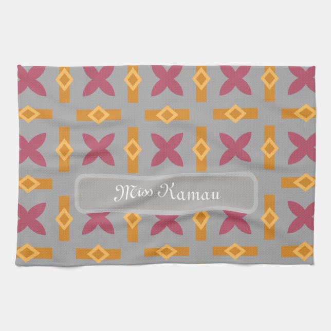 Elegant,Stylish Modern Personalized Kitchen Towels (Horizontal)