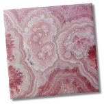 Elegant Stylish Modern Pink Ceramic Tile<br><div class="desc">A similar print also available! A captivating pink rhodochrosite print that brings the delicate beauty of this stunning mineral to life. With a close-up perspective, this showcases the intricate details and mesmerizing patterns of the rhodochrosite stone. Its soft, rosy pink hues create a soothing and enchanting visual experience, evoking a...</div>