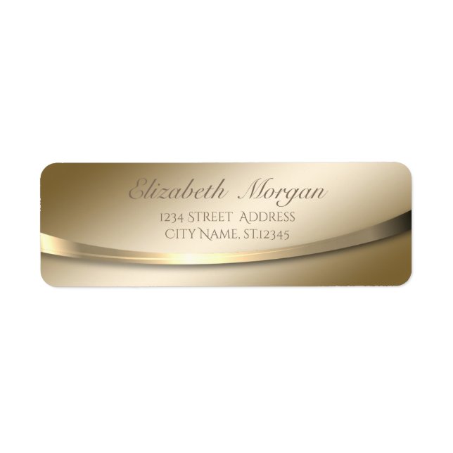 Elegant Stylish Modern Sophisticated,Gold Label (Front)