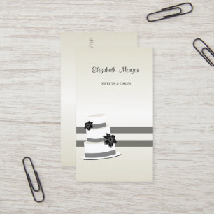 Elegant Stylish Modern,Striped,Cake Business Card