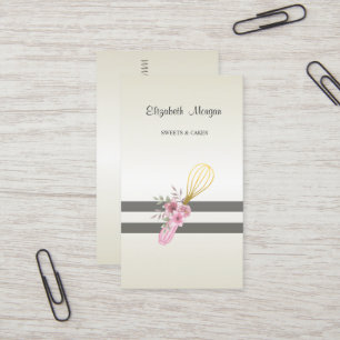 Elegant Stylish Modern,Striped,Pastry Hand Tools Business Card