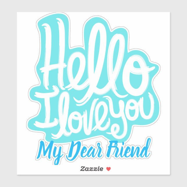 elegant stylish modern trendy i love you sticker (Sheet)