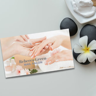 Elegant Stylish Nail Artist Nail Salon Manicurist Business Card