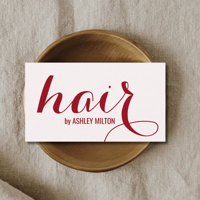 Elegant Stylish Old White Cherry Bold Hair  Business Card (Creator Uploaded)