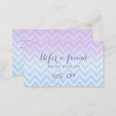 Elegant Stylish,Ombre Zigzag ,Shiny  Referral Card (Front/Back)