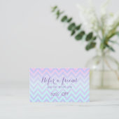Elegant Stylish,Ombre Zigzag ,Shiny  Referral Card (Standing Front)