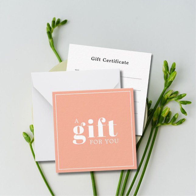 Elegant Stylish Peach White Beauty Salon Note Card (Creator Uploaded)