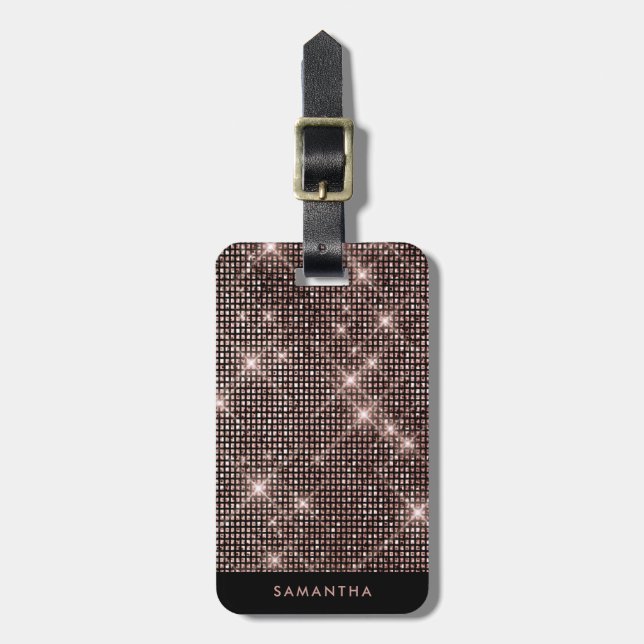 Elegant Stylish Personalized Luggage Tag (Front Vertical)