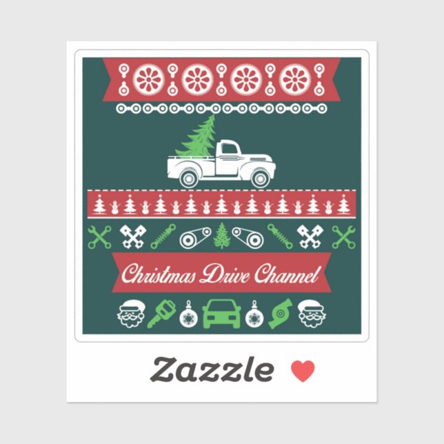 Elegant Stylish Pine Trees and Car Sticker (Sheet)