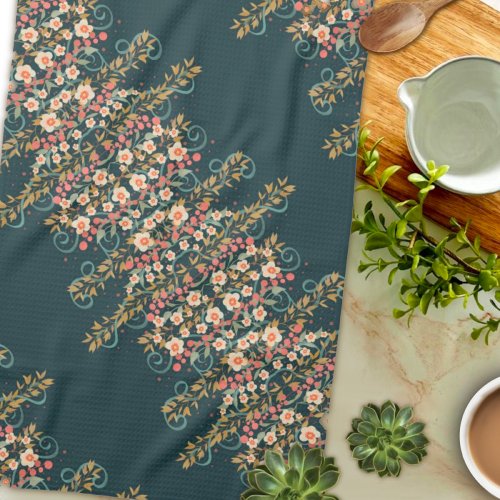 Elegant Stylish Pretty Floral Pattern  Kitchen Towel