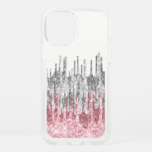 Elegant stylish pretty glitter drips speck iPhone 12 case