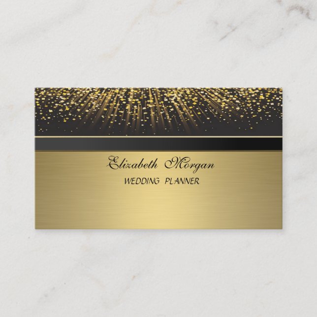 Elegant  Stylish Professional Confetti Business Card (Front)