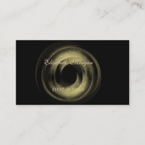 Elegant Stylish Proffesional  _Black Business Card