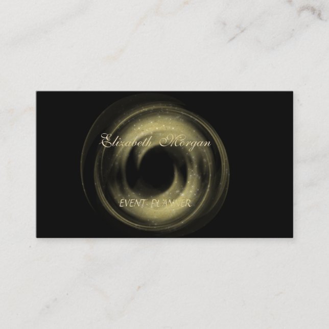 Elegant Stylish Proffesional  -Black Business Card (Front)