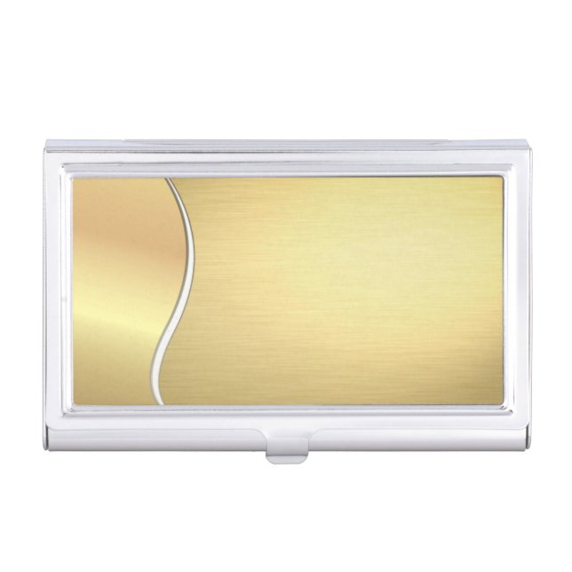 Elegant Stylish Proffesional- Faux Gold Case For Business Cards (Front)
