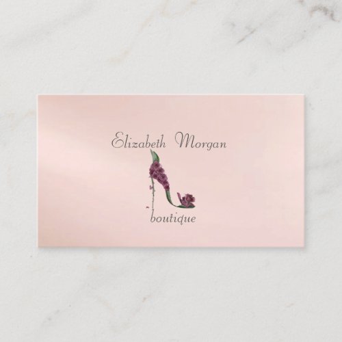 Elegant Stylish Proffesional _ Floral Heel Business Card