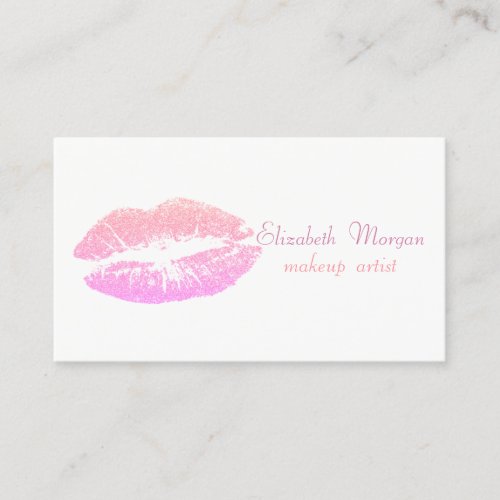 Elegant Stylish Proffesional _Glittery Lip Business Card