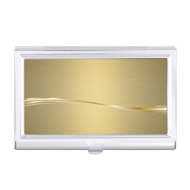 Elegant Stylish Proffesional- Gold- Business Card Case (Front)