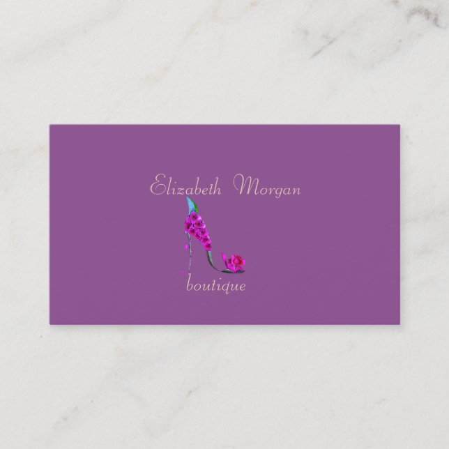 Elegant Stylish Proffesional, High Heel Business Card (Front)