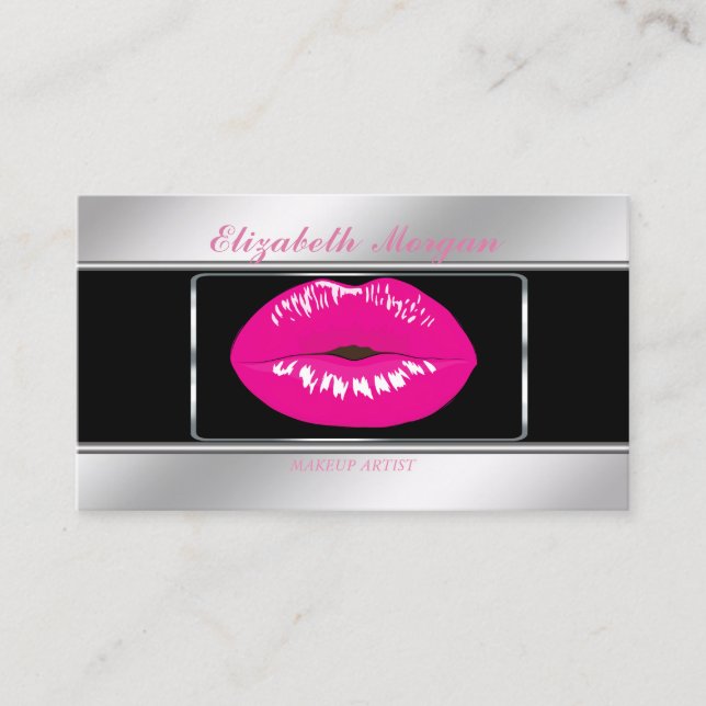 Elegant Stylish Proffesional Lips Business Card (Front)