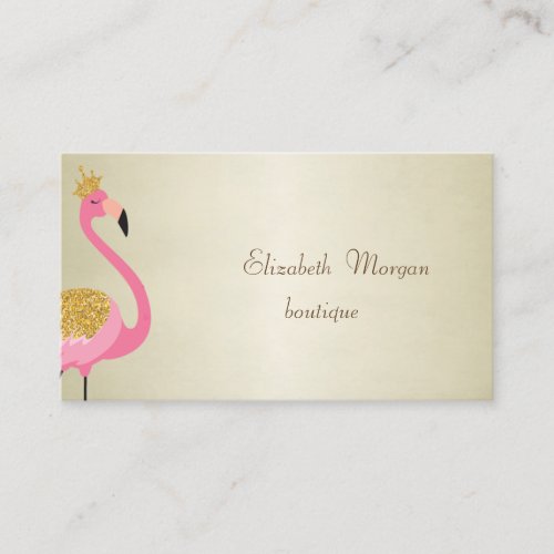 Elegant Stylish Proffesional Pink Flamingo Business Card
