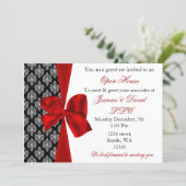 elegant stylish red Corporate party Invitation (Standing Front)