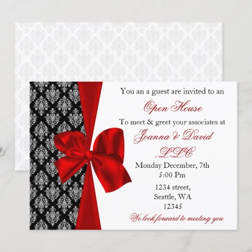 elegant stylish red Corporate party Invitation