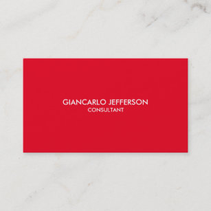 Elegant Stylish Red Professional Business Card
