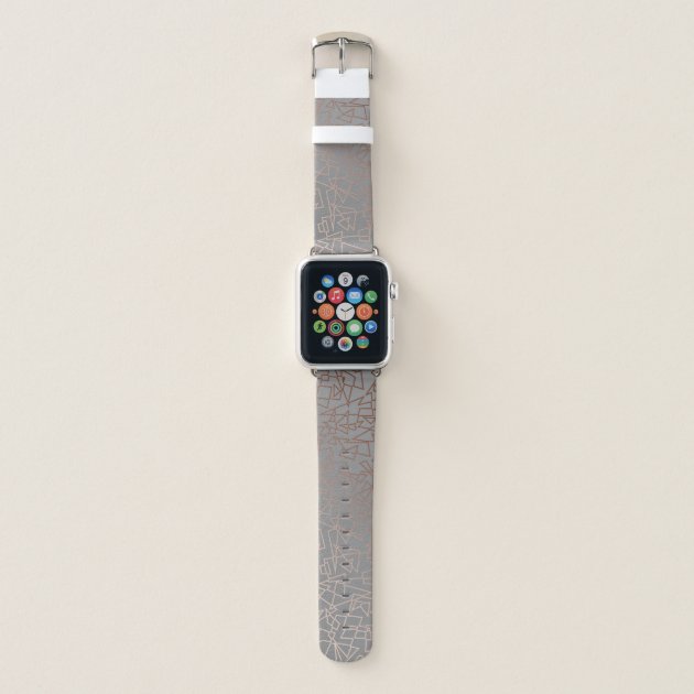rose gold apple watch grey band