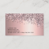 Elegant stylish rose gold glitter metallic notary business card | Zazzle