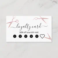 Striped Pattern Rose Business Loyalty Punch Card, Zazzle