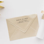 Elegant Stylish Script Modern Chic Wedding Couple Rubber Stamp<br><div class="desc">Modern,  simple,  stylish minimalist return address rubber stamp with your custom names separated by an AND in trendy script calligraphy; perfect for Wedding save the dates,  rsvp stationery,  engagement party invitations or simply to upgrade your everyday mailings.</div>