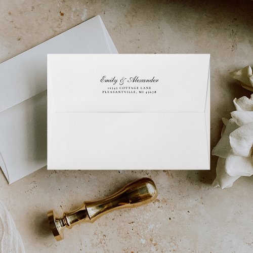 Elegant Stylish Script Wedding Envelope