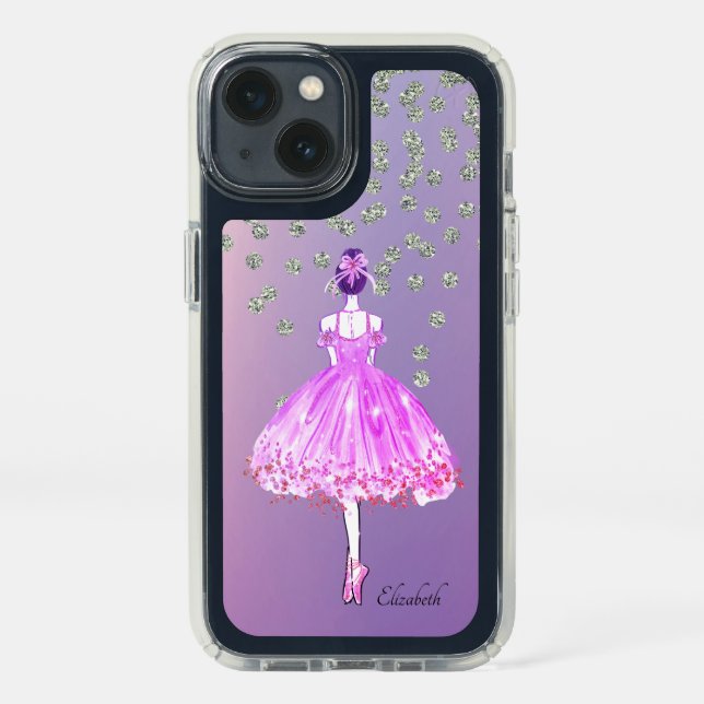 Elegant Stylish Shiny Diamonds Ballerina  Speck iPhone 13 Case (Front)
