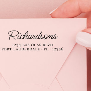 Elegant Stylish Signature Family Return Address Se Self-inking Stamp