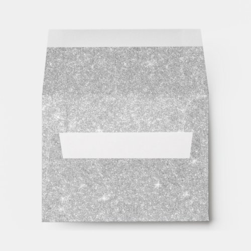 Elegant stylish silver glitter  envelope