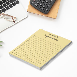 Elegant Stylish Simple Lined Checklist To Do List Notepad
