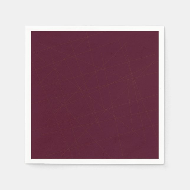 Elegant stylish solid dark purple burgundy paper napkins (Front)