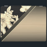 Elegant Stylish Sophisticated ,Gold Flowers iPad Smart Cover<br><div class="desc">Black and Gold flowers, an elegant and sophisticated design.</div>