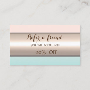 Elegant Stylish Striped  Referral Card