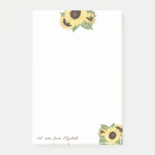 Elegant Stylish Sunflowers Post-it Notes (Front)