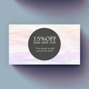 Elegant Stylish Texture Pastel Black Beauty Coupon