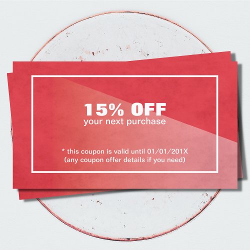 Elegant Stylish Texture Red Beauty Coupon