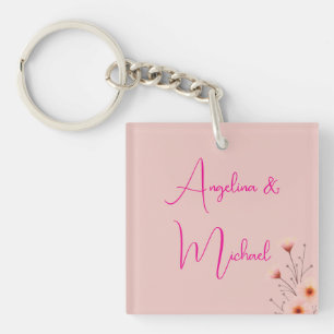 Elegant Stylish Trendy Handwriting Script Name Keychain