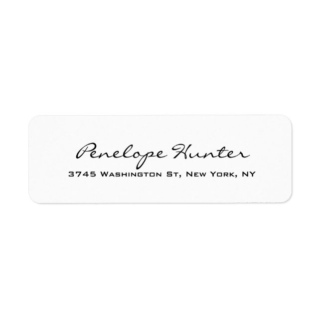 Elegant Stylish Trendy Modern Handwriting Script Label (Front)